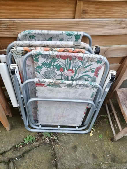 Photo of free 4 garden chairs (Lamorbey DA15) #1