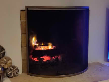 Photo of free Fireguard, contemporary, black grill, brush steel surroun (Marlow SL7) #1