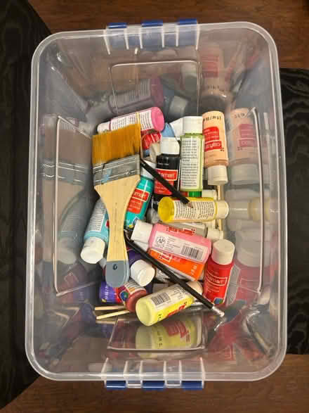 Photo of free Box of paint and brushes (Crofton, MD) #1