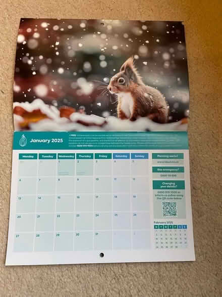 Photo of free 2025 Wall Calendar (Bicester Fringford OX27) #1