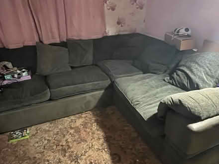 Photo of free Grey corner sofa bed settee (Newbiggin CA11) #1