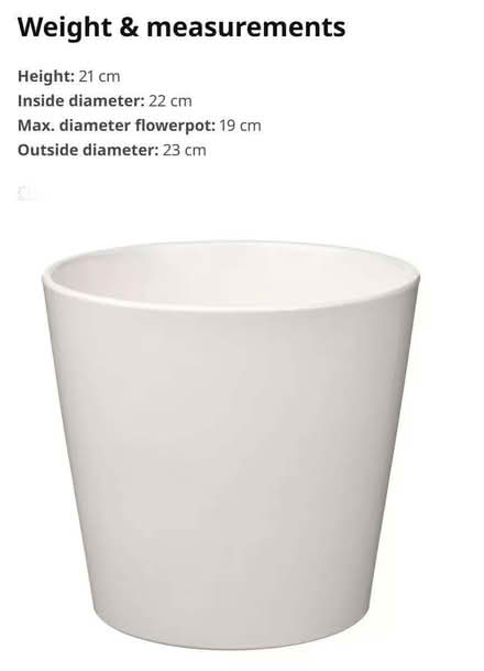 Photo of free White ceramic plant pot holder indoor (Leeman Road YO26) #2