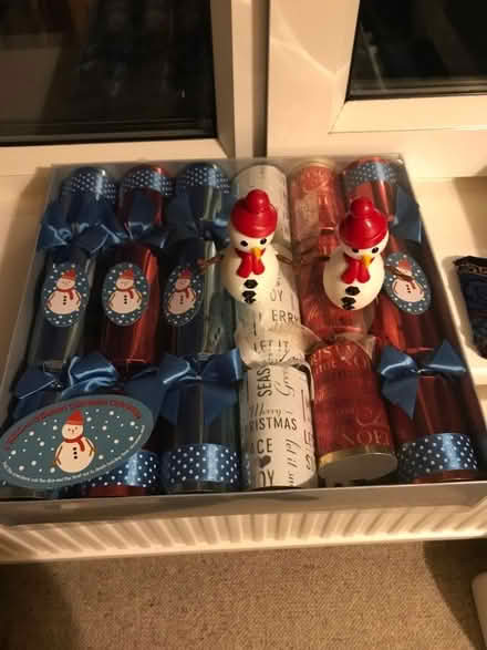 Photo of free Six Christmas crackers + 2 snowman models (Spacey Houses HG3) #1