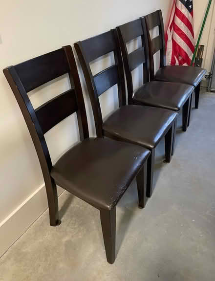Photo of free Solid wood table with four chairs (Winder, GA) #2