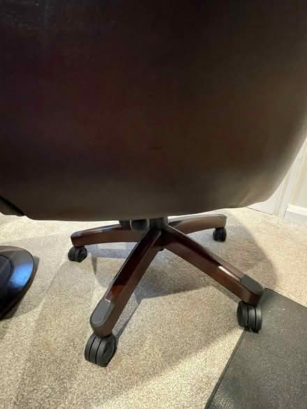 Photo of free Lazyboy Leather swivel armchair and footstool (West Derby L12) #2