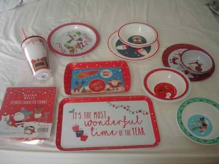 Photo of free Christmas kids plastic plates etc (Portchester PO16) #1