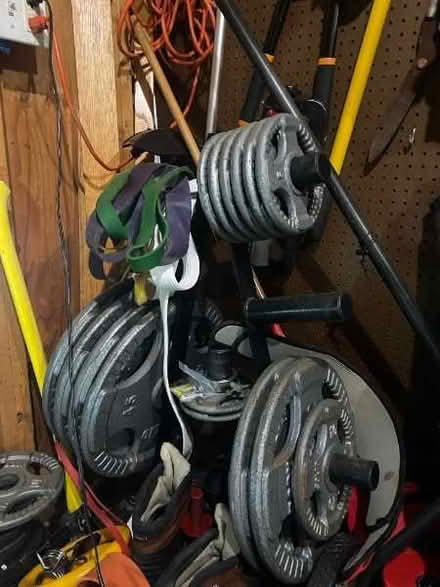 Photo of free Barbell rack/large barbell weights (Bedford, MA - north of center) #3