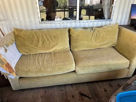 Photo of free Cotton velvet couch (McKinleyville airport) #1