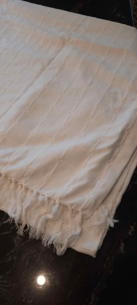 Photo of free White cotton throw (Hayle) #1
