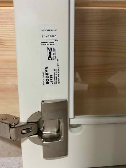 Photo of free 2 doors with hinges Ikea Bodbyn, off white 30x80 cm (Woodcote RG8) #4