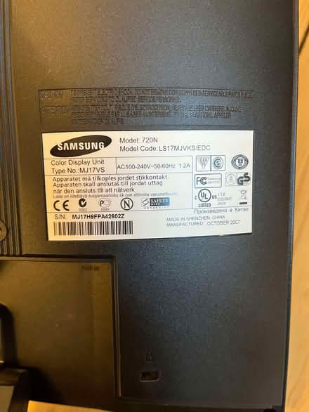 Photo of free Samsung 17" Computer Monitor (Craiglockhart EH14) #3