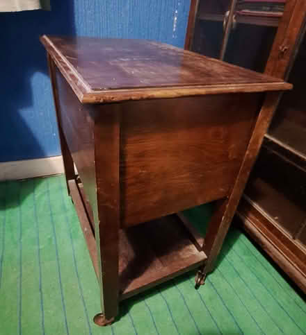Photo of free Wooden sewing/craft etc box on castors (Canford Heath BH17) #4