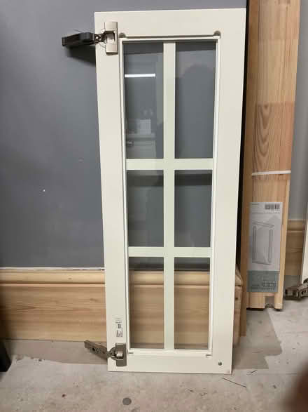 Photo of free 2 doors with hinges Ikea Bodbyn, off white 30x80 cm (Woodcote RG8) #2