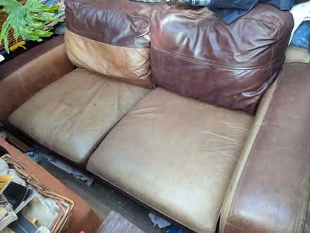 Photo of free Leather two seater sofa bed (Portslade by Sea BN41) #1