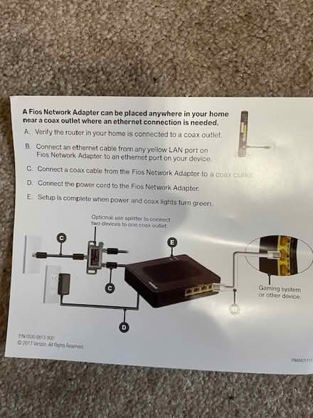 Photo of free FIOS Network Adapter (Fredericksburg) #2