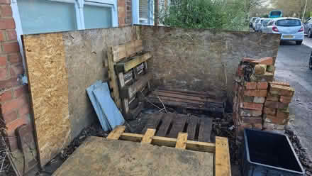 Photo of free Four palettes and three used OSB boards (New Bradwell MK13) #1