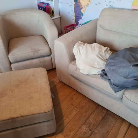 Photo of free Small Sofa, Chair and Pouffe Set (Muirhouse EH4) #4