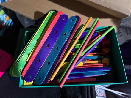 Photo of free crafting supplies - coloured wooden spatulas/ sticks/ mini b (Warden Hill GL51) #1