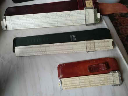 Photo of free 3 slide rulers + leather cases (Downsview) #1