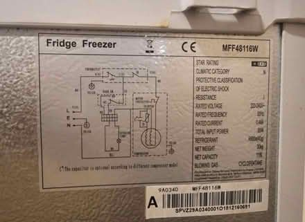 Photo of free Another Fridge freezer (Wd18) #3
