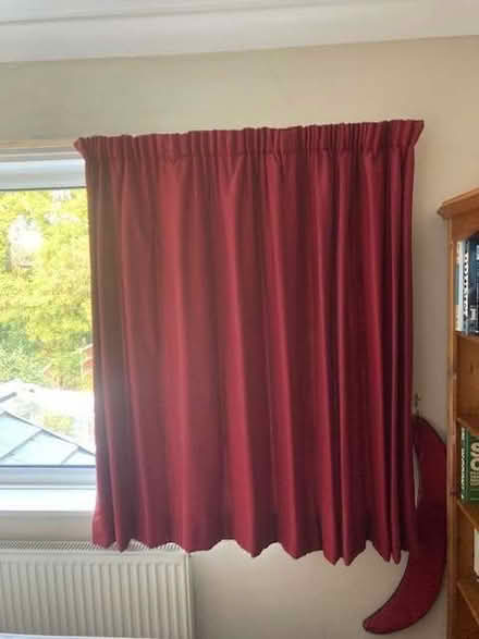 Photo of free Deep red pencil pleat curtains (Wilmslow SK9) #1