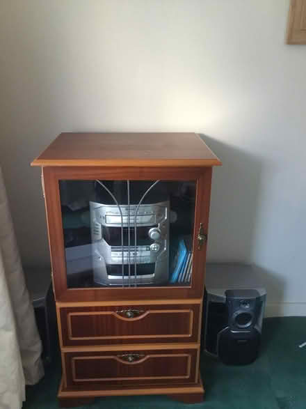 Photo of free Music cabinet with, radio, tape, cd player and various cds, (Eastham CH62) #1