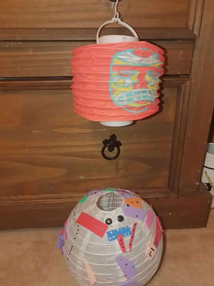 Photo of free Two paper lanterns, both lit up (Luton) #1