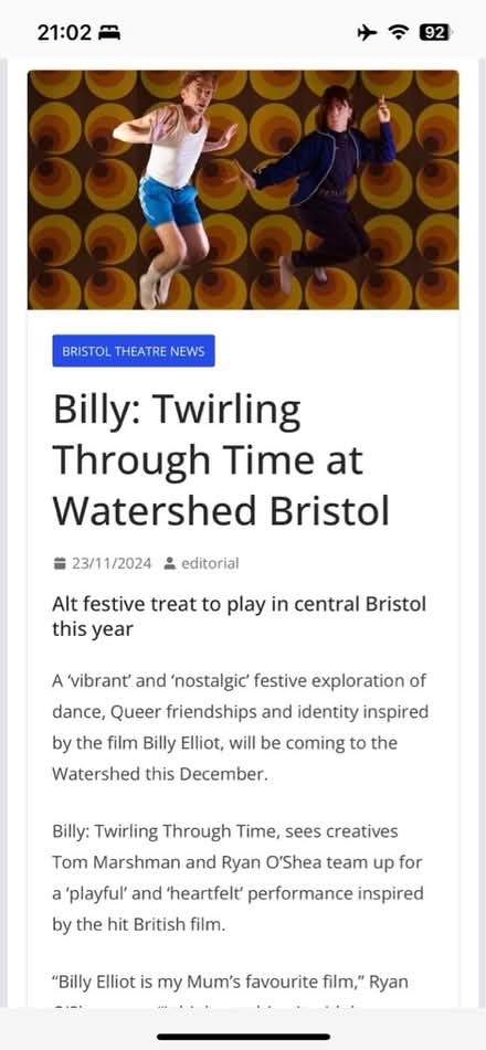 Photo of free X1 theatre ticket 21/12@14:30 (Bristol BS14) #1