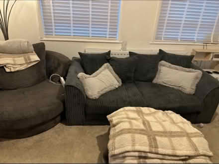 Photo of free Cord sofa and swivel chair (S6 4es) #1