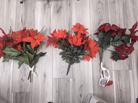 Photo of free Artificial poinsettias (East Somerville) #2