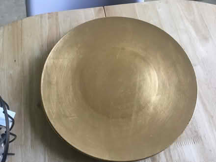 Photo of free 4 gold charger plates (Kirkby) #1