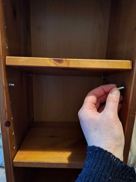 Photo of free Slim shelving unit Adjustable shelf heights 118Hx29Wx19D cm. (Canford Heath BH17) #3