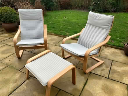 Photo of free 2 Ikea Poang Chairs + Foot Stool (CT21) #1