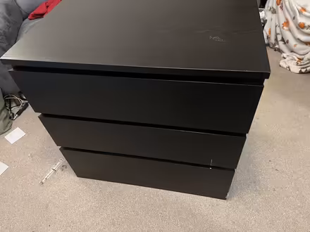 Photo of free Black Ikea MALM 3-drawer chest (North Bersted PO21) #1
