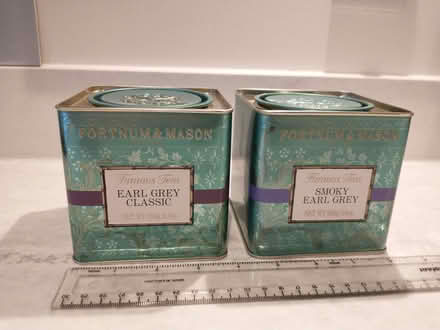 Photo of free Relisted : 2 empty very pretty Fortnum & Mason tea tins (Caversham Heights RG4) #1
