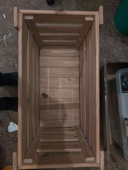 Photo of free Wooden slatted toy box on wheels (Bathford) #1