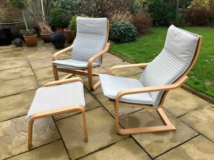 Photo of free 2 Ikea Poang Chairs + Foot Stool (CT21) #4