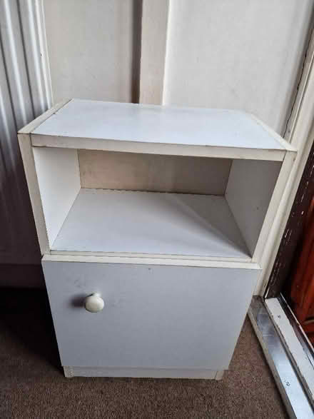 Photo of free Bedside cabinet white (Broughton Park M8) #1