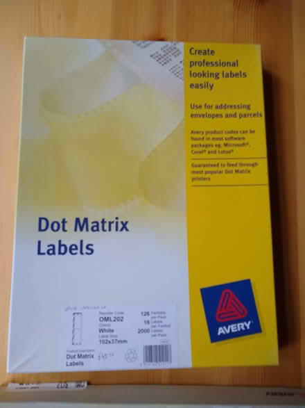 Photo of free Sticky labels (for old printer) (South Abingdon OX14) #1