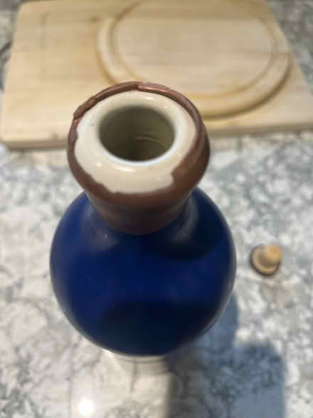 Photo of free Ceramic blue empty gin bottle with stopper (Wokingham RG40) #2