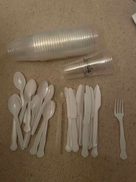 Photo of free Plastic cups and cutlery (Greaves LA1) #1