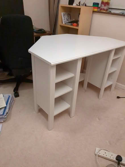 Photo of free White IKEA corner desk (Warrington, WA3) #2