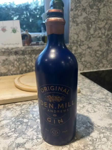Photo of free Ceramic blue empty gin bottle with stopper (Wokingham RG40) #1