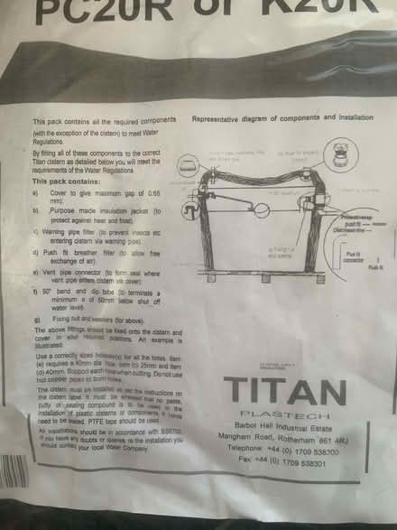 Photo of free Byelaw 30 Kit for Cistern (Chapel Allerton LS7) #2