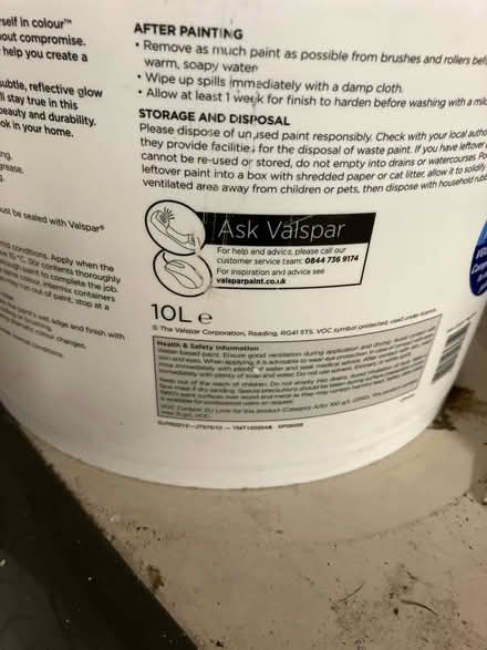 Photo of free Valspar Silk Magnolia Paint (OL15 Littleborough) #2