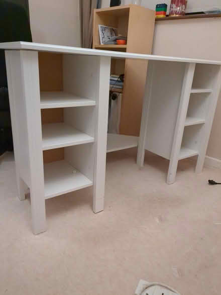 Photo of free White IKEA corner desk (Warrington, WA3) #1