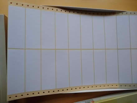 Photo of free Sticky labels (for old printer) (South Abingdon OX14) #3