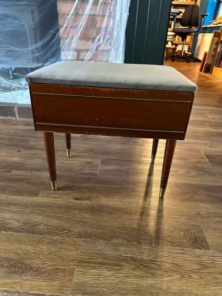 Photo of free Vintage sewing box stool (Burton green) #1