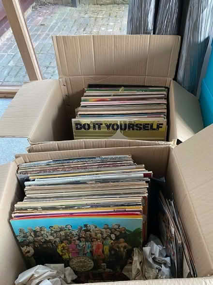 Photo of free 2 Boxes of Mixed Vinyl Albums and Singles (ME9) #1