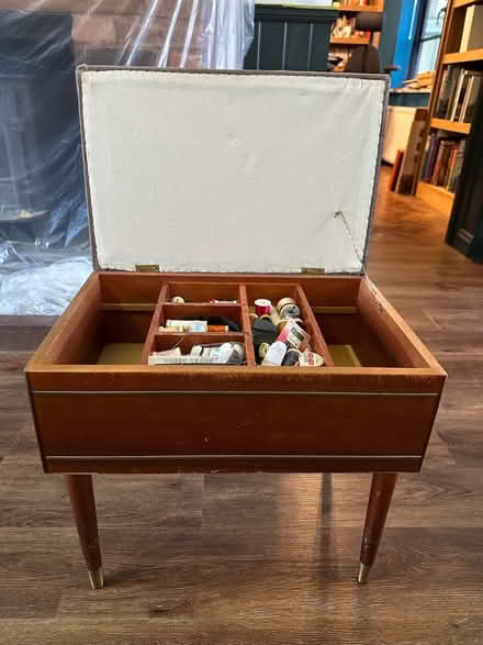 Photo of free Vintage sewing box stool (Burton green) #2